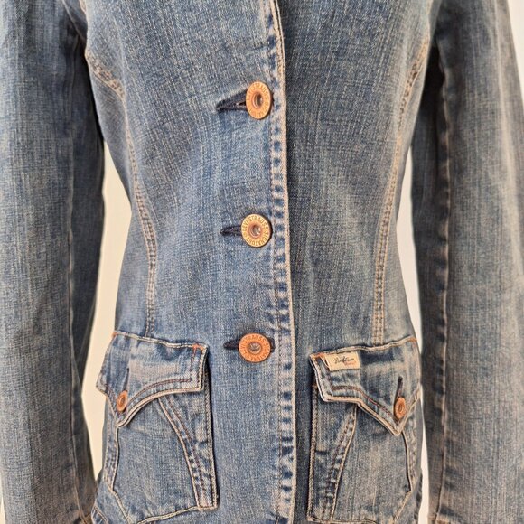 LEVI'S DENIM BLAZER STYLE JACKET SIZE SMALL - Picture 3 of 6